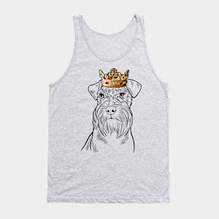 Schnauzer Dog King Queen Wearing Crown Tank Top